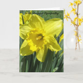 Carte Belle sympathie de jonquille (Fleur jaune)