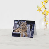 Carte Belle Tabby (Fleur jaune)