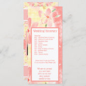 Carte Belle table de jour de mariage Itinéraire (Devant / Derrière)