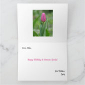 Carte Belle Tulipe d'hiver rose (Intérieur)