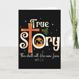 Carte Belle Une véritable histoire Nativité Noël chrétie