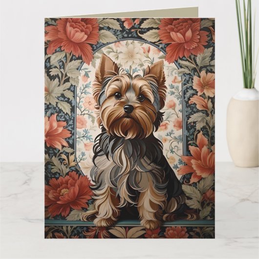 Carte Belle Yorkie | Yorkshire Terrier Portrait (Devant)