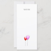 Carte Belles Ballons Colorés d'Anniversaire (Dos)