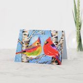 Carte Belles Cardinales de Noël (Devant)