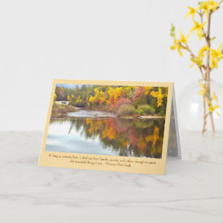 Carte Belles couleurs d'automne, reflets dans l'eau