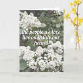 Carte Belles fleurs blanches de condoléances Citation de (Fleur jaune)