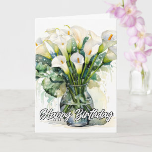 Carte Belles fleurs de lys calla