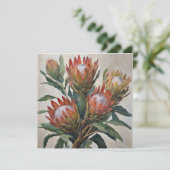Carte Belles fleurs de Protea d'Afrique du Sud (Debout devant)
