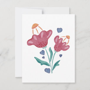 Carte Belles fleurs psychédéliques
