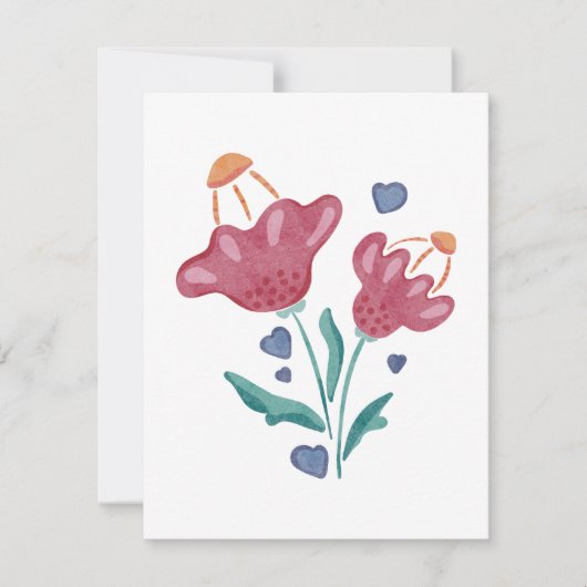 Carte Belles fleurs psychédéliques (Devant)