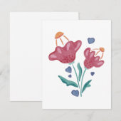 Carte Belles fleurs psychédéliques (Devant / Derrière)