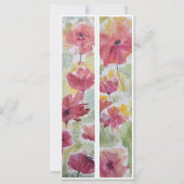 Carte Belles fleurs rouges Deux Signets (Dos)