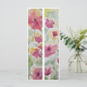 Carte Belles fleurs rouges Deux Signets (Debout devant)