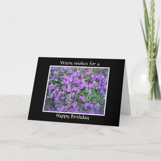 Carte Belles fleurs violettes (Devant)