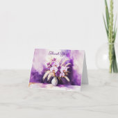 Carte Belles Orchidées Et Pampas Rose Merci (Devant)