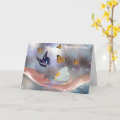 Carte Belles papillons (Fleur jaune)