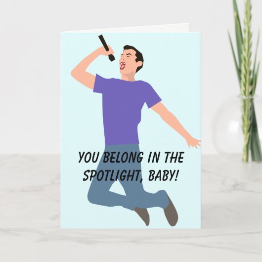 Carte Belt Out a Note Singer Anniversaire (Devant)