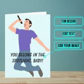 Carte Belt Out a Note Singer Anniversaire