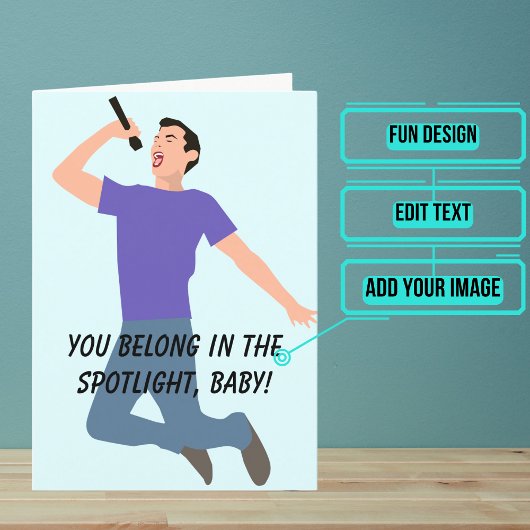 Carte Belt Out a Note Singer Anniversaire