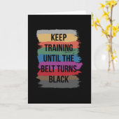 Carte Belt Turns Black Karate Martial Arts (Fleur jaune)