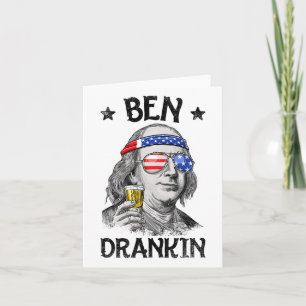 Carte Ben Drankin 4 juillet Benjamin Franklin Hommes Fem