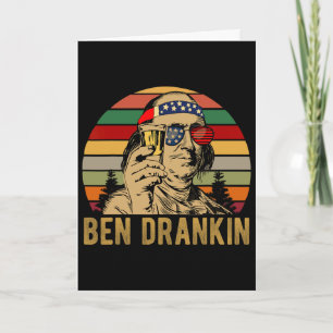 Carte Ben Drankin 4 juillet Drapeau américain vintage Gl