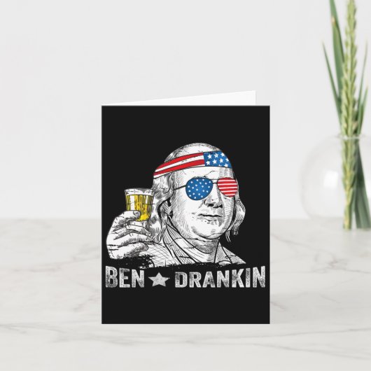 Carte Ben Drankin - Benjamin Franklin Buvant de la Bière (Devant)