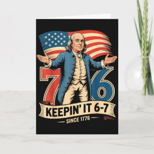 Carte Ben Franklin 67 Mème Garder Ça 7-6 Prof d'Histoire