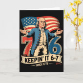 Carte Ben Franklin 67 Mème Garder Ça 7-6 Prof d'Histoire (Fleur jaune)