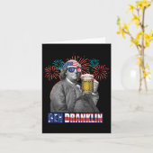 Carte Ben Franklin célébrant la fête de l'indépendance. (Fleur jaune)