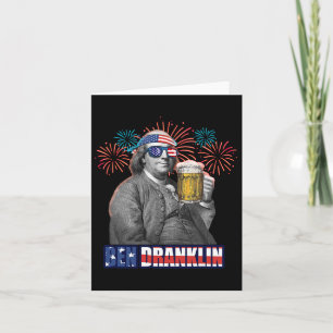 Carte Ben Franklin célébrant la fête de l'Indépendance.