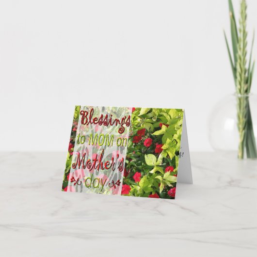 Carte Bénédiction à maman pour la fête des mères (Devant)