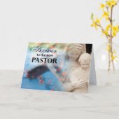 Carte Bénédiction au Nouveau Pasteur sur l'Ordination Ma (Fleur jaune)