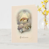 Carte Bénédiction baptismale avec Saint-Esprit (Fleur jaune)