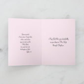Carte Bénédiction baptismale de baptême de fille de (Intérieur)