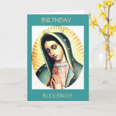 Carte Bénédiction d'anniversaire (Fleur jaune)