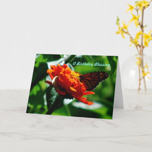 Carte Bénédiction d'anniversaire (Fleur jaune)