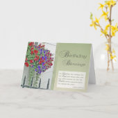 Carte Bénédiction d'anniversaire - Bible Verse (Fleur jaune)