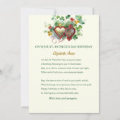 Carte Bénédiction d'anniversaire de la Saint-Patrick Trè (Devant)