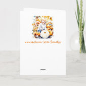 Carte Bénédiction d'automne Aquarelle Art (Dos)