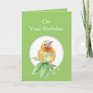 Carte Bénédiction de Dieu sur votre colibri d'anniversai