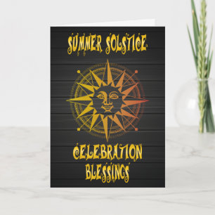 Carte Bénédiction de la célébration du soleil du solstic