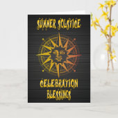 Carte Bénédiction de la célébration du solstice d'été du (Fleur jaune)