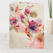 Carte Bénédiction de la fête des mères Aquarelle florale (Dos)