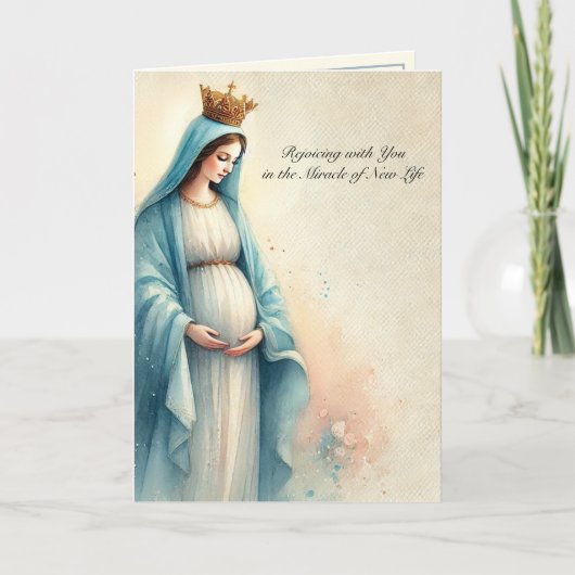 Carte Bénédiction de la nouvelle vie Nouvelle mère catho (Devant)