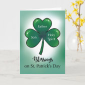 Carte Bénédiction de la Saint Patrick avec la catholique (Fleur jaune)