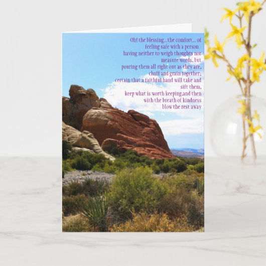 Carte Bénédiction de l'amitié (Fleur jaune)