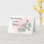 Carte Bénédiction de l'amitié (Fleur jaune)
