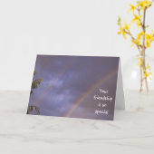 Carte Bénédiction de l'amitié Double Rainbow Card (Fleur jaune)