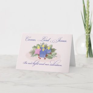 Carte Bénédiction de l'Avent Venir Seigneur Jésus Candle